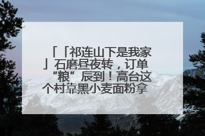 「祁连山下是我家」石磨昼夜转，订单“粮”辰到！高台这个村靠黑小麦面粉拿下成立来最大订单