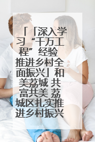 「深入学习“千万工程”经验 推进乡村全面振兴」和美荔城 共富共美 荔城区扎实推进乡村振兴工作