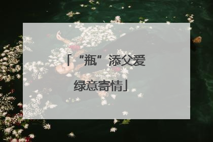“瓶”添父爱 绿意寄情