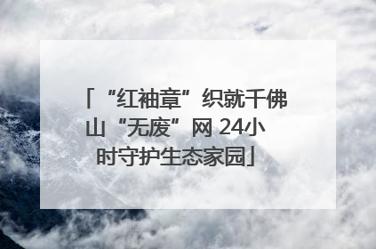 “红袖章”织就千佛山“无废”网 24小时守护生态家园