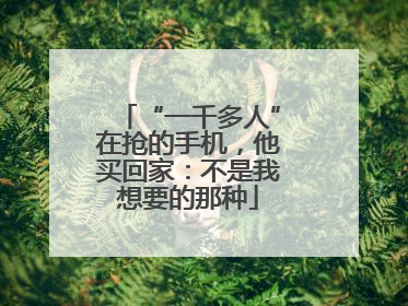 “一千多人”在抢的手机，他买回家：不是我想要的那种