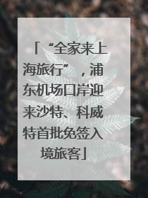 “全家来上海旅行”，浦东机场口岸迎来沙特、科威特首批免签入境旅客