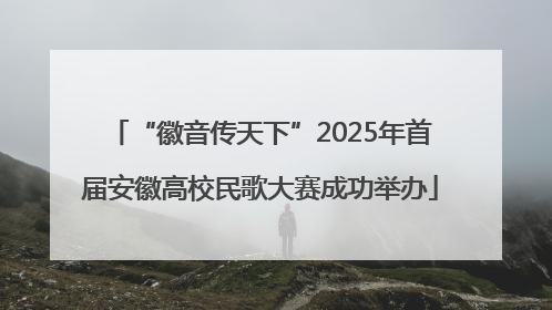 “徽音传天下”2025年首届安徽高校民歌大赛成功举办