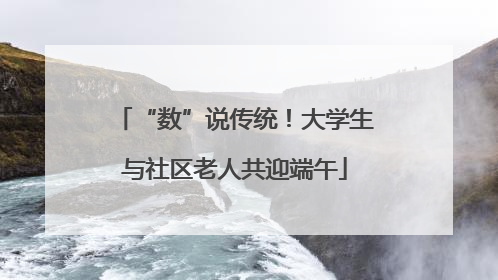 “数”说传统！大学生与社区老人共迎端午