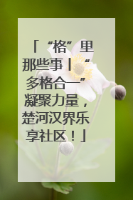 “格”里那些事丨“多格合一”凝聚力量，楚河汉界乐享社区！