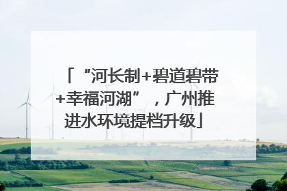 “河长制+碧道碧带+幸福河湖”，广州推进水环境提档升级
