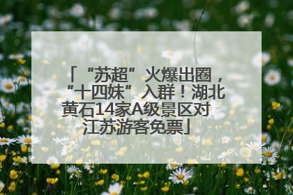 “苏超”火爆出圈，“十四妹”入群！湖北黄石14家A级景区对江苏游客免票
