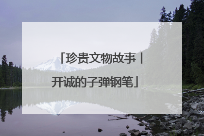 珍贵文物故事丨开诚的子弹钢笔