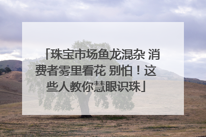 珠宝市场鱼龙混杂 消费者雾里看花 别怕！这些人教你慧眼识珠