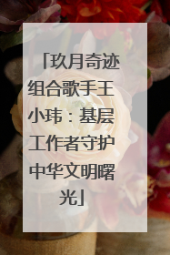 玖月奇迹组合歌手王小玮：基层工作者守护中华文明曙光