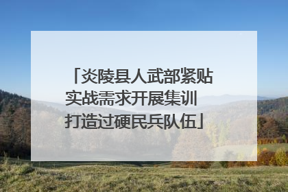 炎陵县人武部紧贴实战需求开展集训 打造过硬民兵队伍