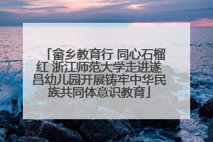 畲乡教育行 同心石榴红 浙江师范大学走进遂昌幼儿园开展铸牢中华民族共同体意识教育