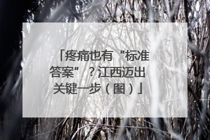 疼痛也有“标准答案”？江西迈出关键一步（图）