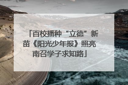 百校播种“立德”新苗《阳光少年报》照亮南召学子求知路