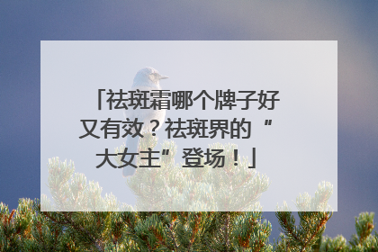 祛斑霜哪个牌子好又有效？祛斑界的“大女主”登场！