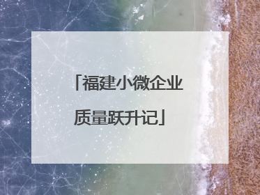 福建小微企业质量跃升记