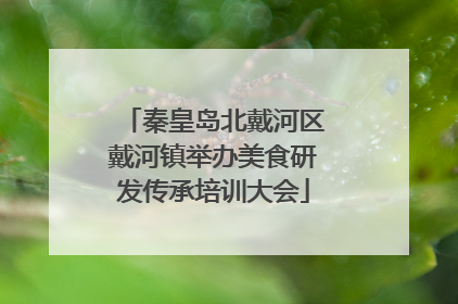 秦皇岛北戴河区戴河镇举办美食研发传承培训大会