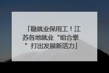 稳就业保用工！江苏各地就业“组合拳”打出发展新活力