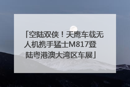 空陆双侠！天鹰车载无人机携手猛士M817登陆粤港澳大湾区车展
