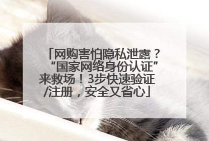 网购害怕隐私泄露？“国家网络身份认证”来救场！3步快速验证/注册，安全又省心
