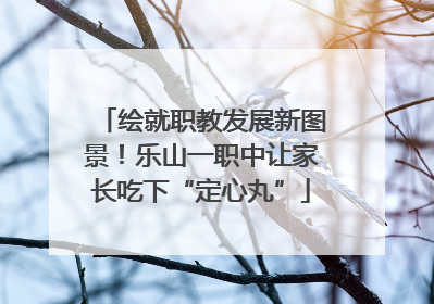 绘就职教发展新图景！乐山一职中让家长吃下“定心丸”