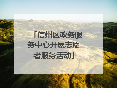 信州区政务服务中心开展志愿者服务活动