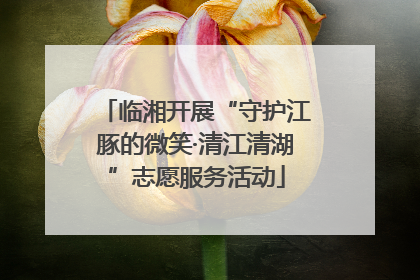 临湘开展“守护江豚的微笑·清江清湖”志愿服务活动