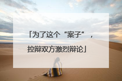 为了这个“案子”，控辩双方激烈辩论