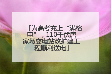 为高考充上“满格电”，110千伏唐家墩变电站改扩建工程顺利送电