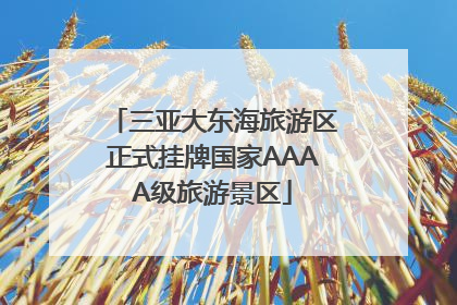 三亚大东海旅游区正式挂牌国家AAAA级旅游景区