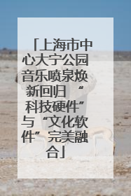上海市中心大宁公园音乐喷泉焕新回归 “科技硬件”与“文化软件”完美融合
