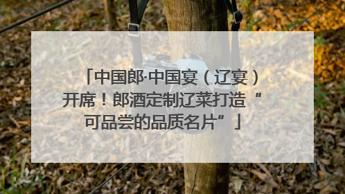 中国郎·中国宴（辽宴）开席！郎酒定制辽菜打造“可品尝的品质名片”