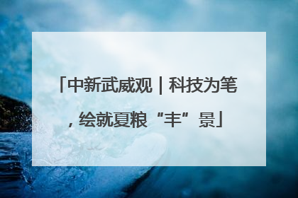 中新武威观｜科技为笔，绘就夏粮“丰”景