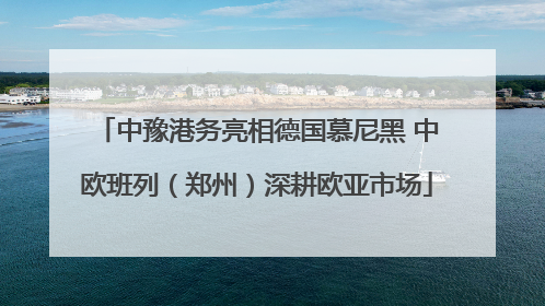 中豫港务亮相德国慕尼黑 中欧班列（郑州）深耕欧亚市场