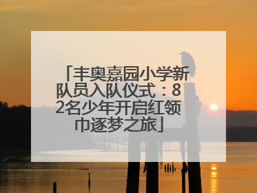 丰奥嘉园小学新队员入队仪式：82名少年开启红领巾逐梦之旅