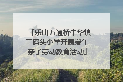 乐山五通桥牛华镇二码头小学开展端午亲子劳动教育活动