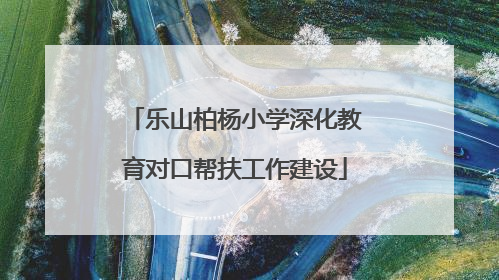 乐山柏杨小学深化教育对口帮扶工作建设