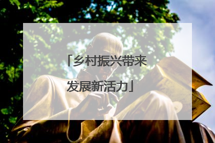 乡村振兴带来发展新活力