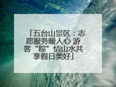 五台山景区：志愿服务暖人心 游客“粽”情山水共享假日美好