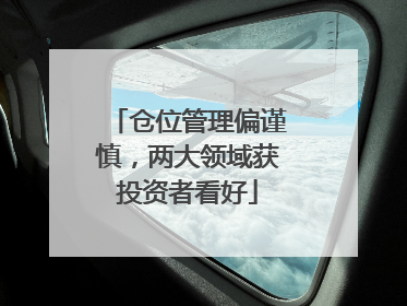 仓位管理偏谨慎，两大领域获投资者看好