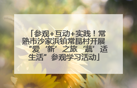 参观+互动+实践！常熟市沙家浜镇常昆村开展“爱‘新’之旅‘蔬’适生活”参观学习活动