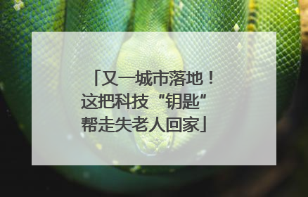 又一城市落地！这把科技“钥匙”帮走失老人回家