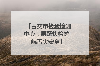 古交市检验检测中心：果蔬快检护航舌尖安全