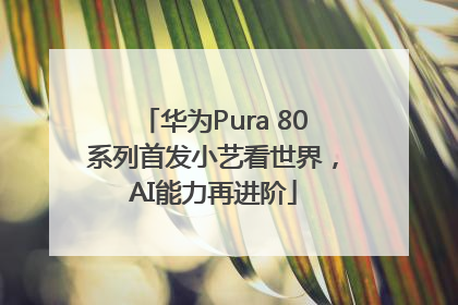 华为Pura 80系列首发小艺看世界，AI能力再进阶