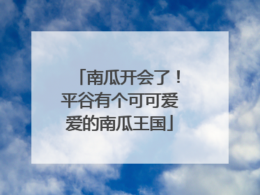 南瓜开会了！平谷有个可可爱爱的南瓜王国
