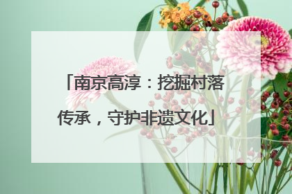 南京高淳：挖掘村落传承，守护非遗文化