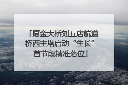 厦金大桥刘五店航道桥西主塔启动“生长” 首节段精准落位
