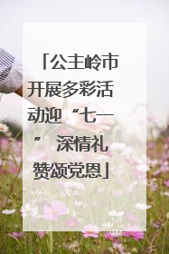 公主岭市开展多彩活动迎“七一” 深情礼赞颂党恩