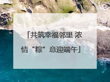 共筑幸福邻里 浓情“粽”意迎端午