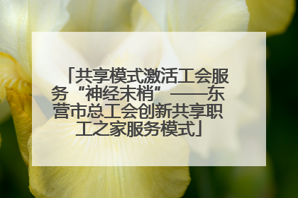 共享模式激活工会服务“神经末梢”——东营市总工会创新共享职工之家服务模式